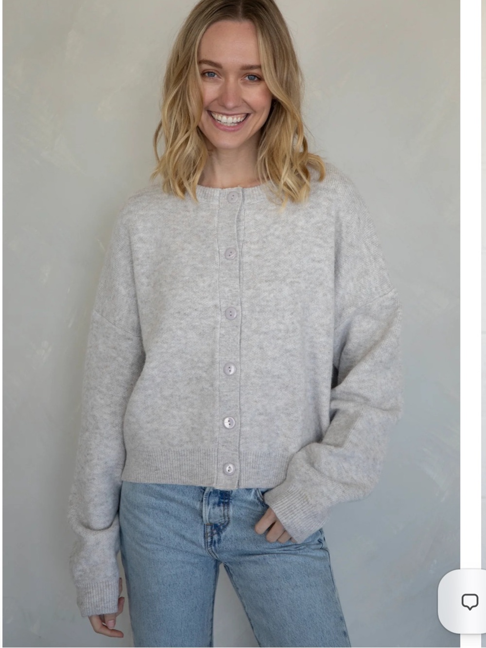Things Between Alyssa Cardigan Heathered Oat